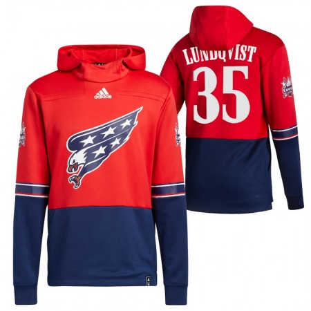 Washington Capitals Henrik Lundqvist 35 2020-21 Reverse Retro Pullover Mikiny Hooded - Pánské